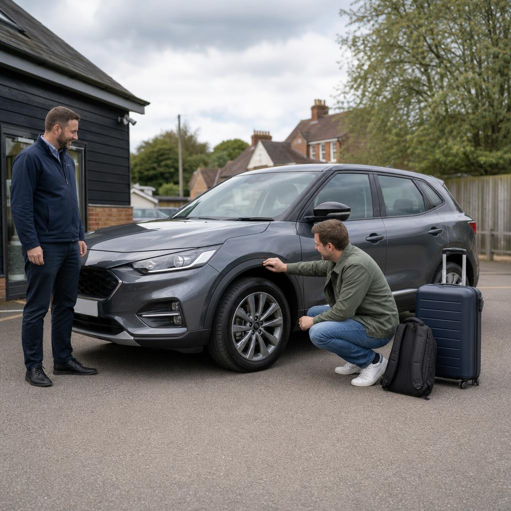 Self-drive rental vehicle ready for collection in the Eastleigh area